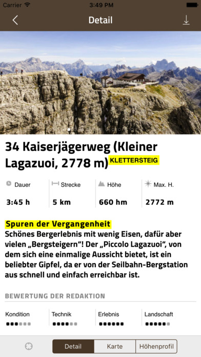 Klettersteigatlas Südtirol screenshot 2