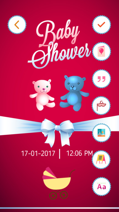 Baby Shower Invitation Cards Maker HD screenshot 2