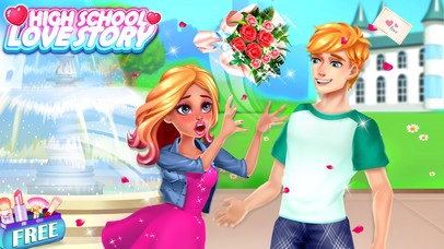 High School Love Story - Girl Makeup Dressup Games screenshot 2