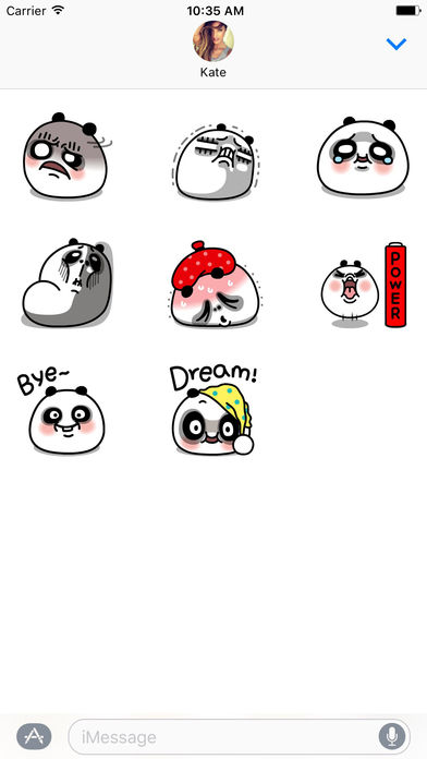 Emotional Panda Faces - Animated Gif Stickers screenshot 2