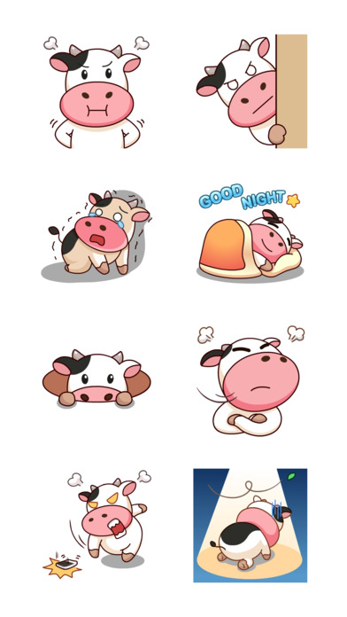 Momo Cow Sticker Pack screenshot 4