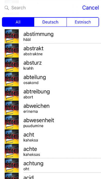 Deutsch Estnisch Wörterbuch screenshot 2