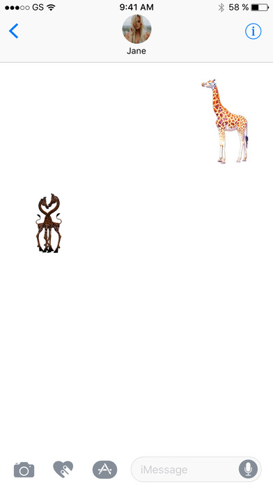 Jungle Giraffes Two Sticker Pack screenshot 3