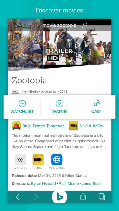 Screenshots of Bing – Fast and beautiful mobile search engine for iPhone