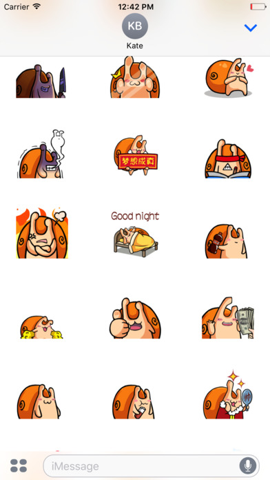 Animated Baby-Snail Stickers For iMessage screenshot 2