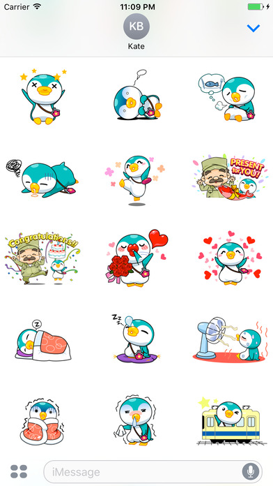 Keni The Penguin Stickers for iMessage screenshot 2