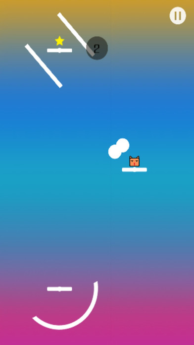 Orange Cube Cat Curve Dasher screenshot 2