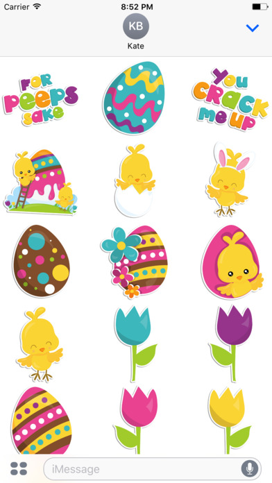 Easter Emoji iMessage Sticker App screenshot 2