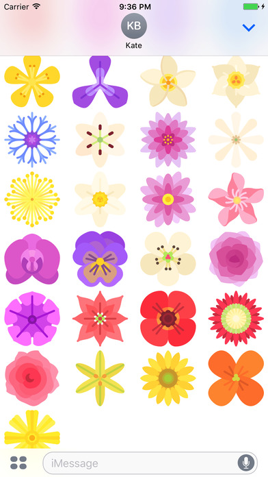 Flowers Stickers - Colorful Emojis screenshot 3
