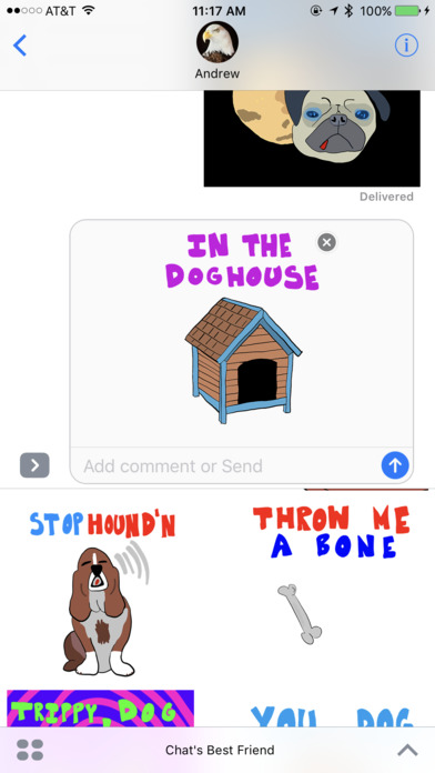 Chat's Best Friend - Animated Dog Stickers screenshot 2