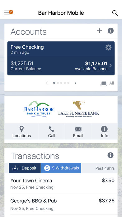 Bar Harbor Mobile screenshot 2