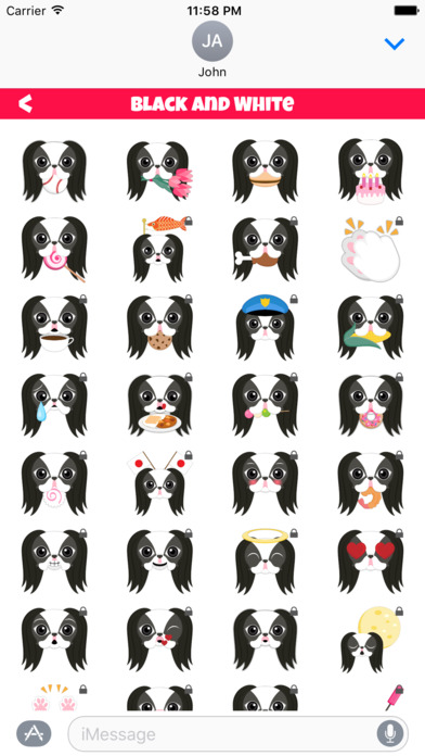 Japanese Chin Emoji Stickers screenshot 2