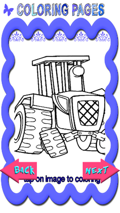 Builders And Tractor Coloring Book Game Free screenshot 3