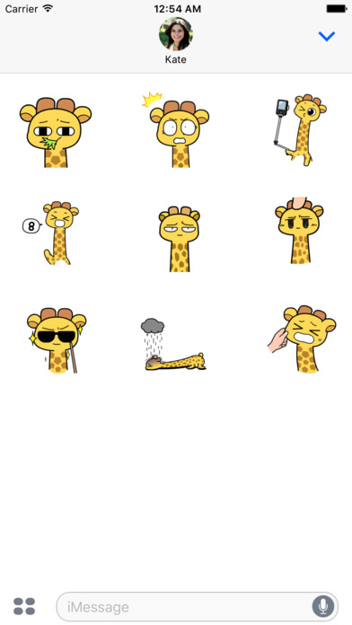Charming Giraffe Animated Stickers screenshot 2