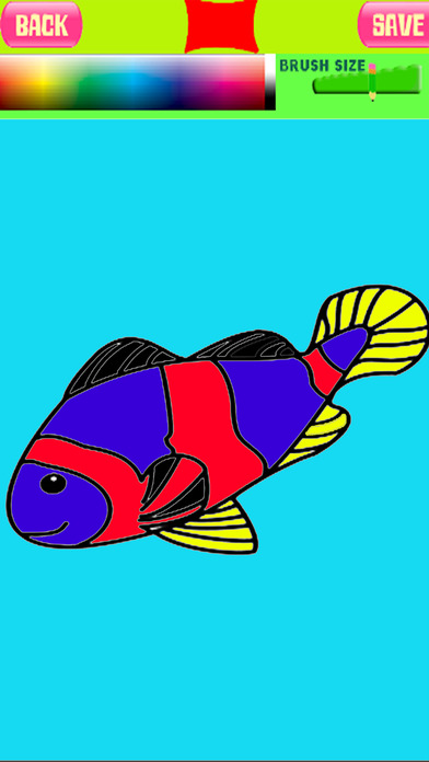 Clown Fish Games Coloring Book For Kids screenshot 2
