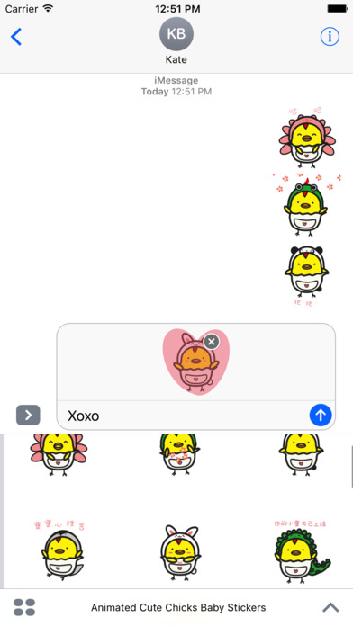 Animated Cute Baby Chick Stickers For iMessage screenshot 3