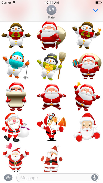 Santa Claus Stickers for iMessage Set 1 screenshot 2
