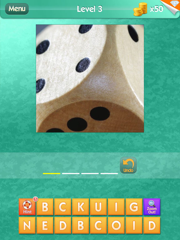 Screenshots of What's the Close Up? ~ guess the hidden object in this word puzzle of close up pics for iPad