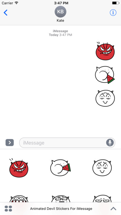 Animated Devil Emoji Stickers For iMessage screenshot 2