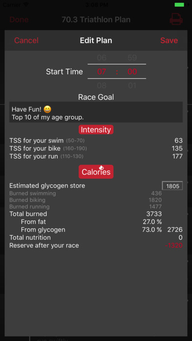 RaceDay - Triathlon Plan screenshot 3