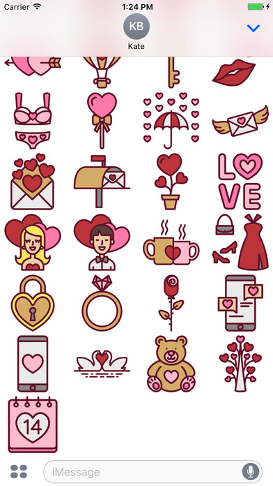 Romance Stickers - Love for Valentine's Day 2017 screenshot 3