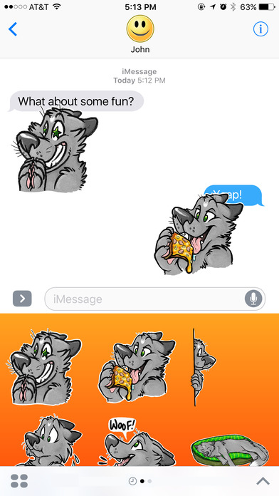 Grey Wolf Stickers screenshot 2