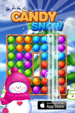 Candy Snow:Free classic game for Christmas screenshot 3