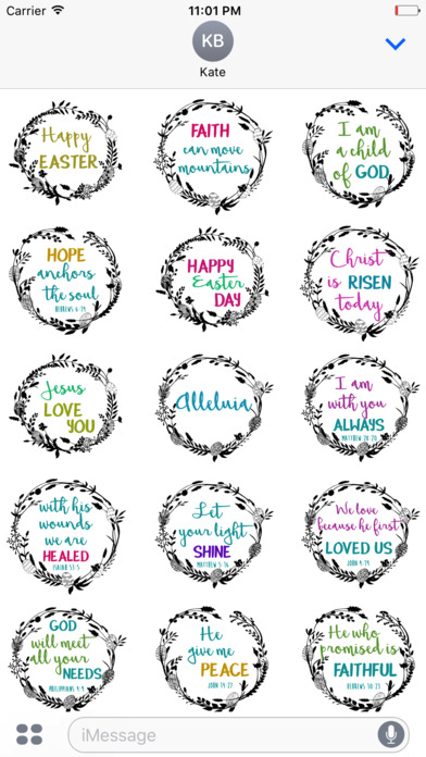 Happy Easter Christian Messages Stickers screenshot 2
