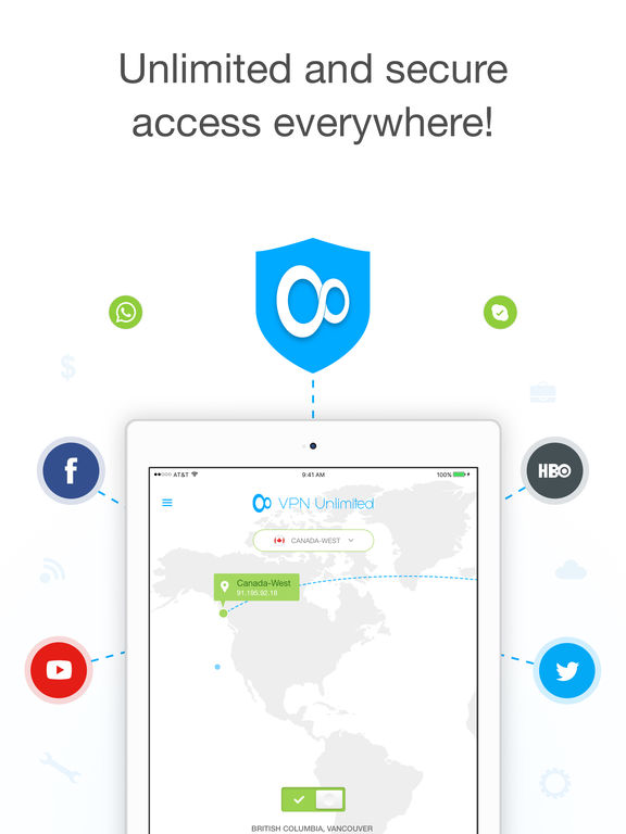 Screenshots of VPN Unlimited – Best Anonymous & Secure VPN Proxy for iPad