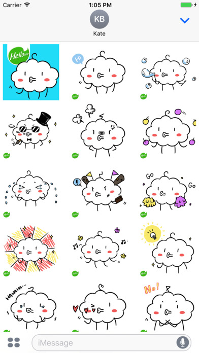 Hellowe Stickers: Funny Cloud screenshot 2