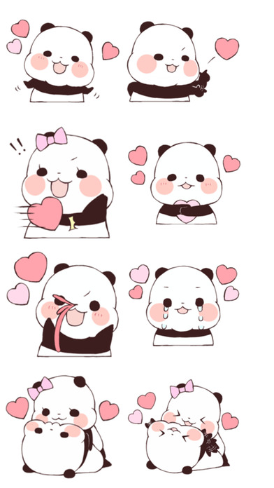 Kawaii Panda Stickers screenshot 4