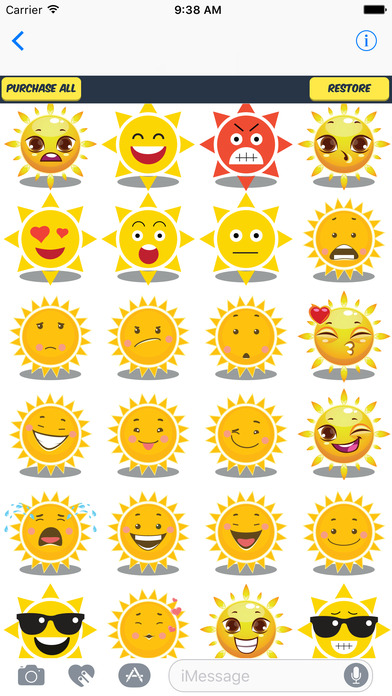 Sunny Stickers - Sun Emojis For Sun Lovers screenshot 3