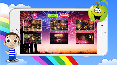 Colorful Fireworks Jigsaw Puzzles Sliding for Kids screenshot 3