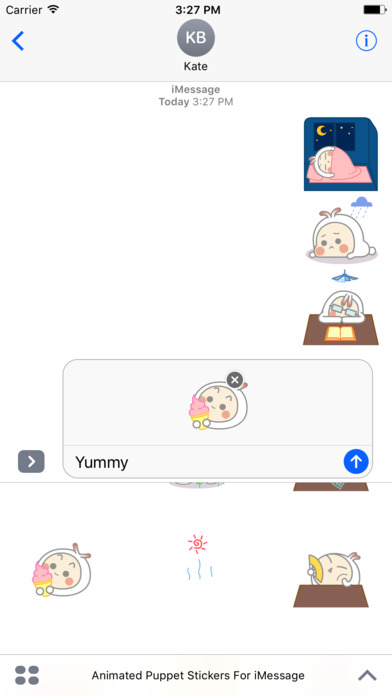 Animated Cute Puppet Stickers For iMessage screenshot 3