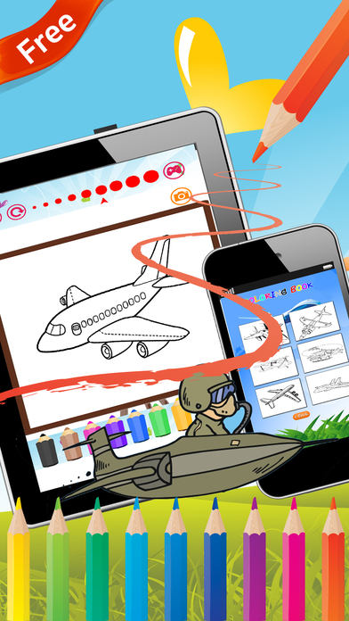 Airplane coloring book free for kids screenshot 4