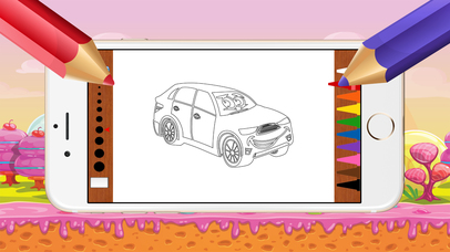Free Coloring Book for Kids - Cartoon Car screenshot 3