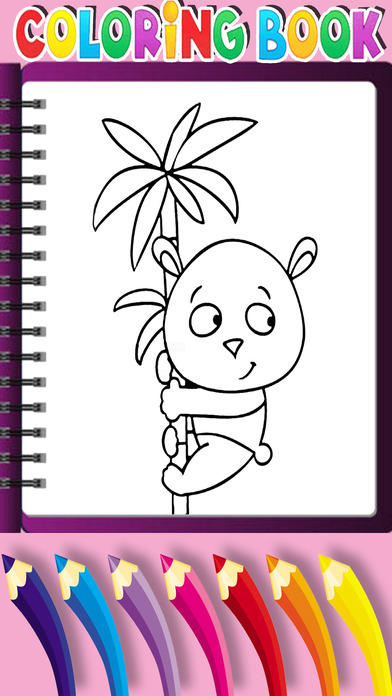 Kids Play Panda Holiday Game Coloring Book screenshot 2