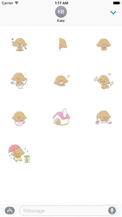 Baby Toy Poodle Stickers Pack screenshot 3