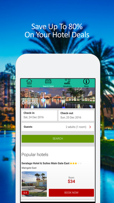 Orlando Budget Travel - Save 80% Hotel Booking screenshot 2