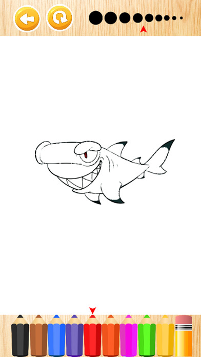 Shark coloring book for kids games screenshot 3