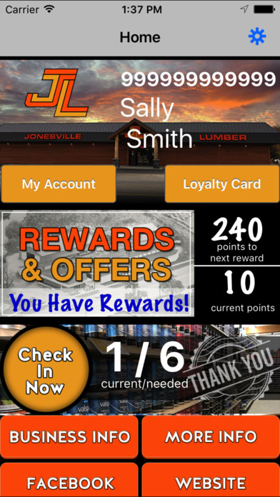 Jonesville Lumber Rewards screenshot 2