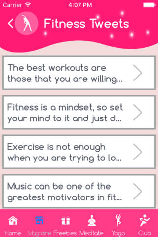 Fit exercise program screenshot 2