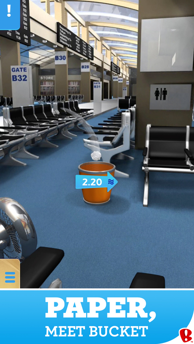 Screenshots of Paper Toss for iPhone