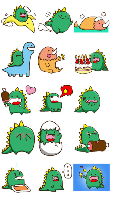 Lovely Baby Dinosaur - Funny Animal Stickers! screenshot 2