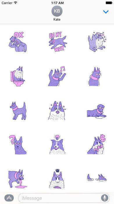 Violet Wolf Sticker screenshot 2