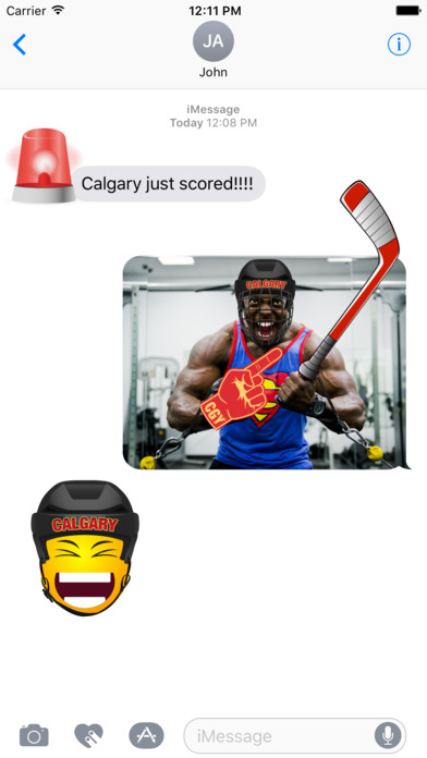Calgary Hockey Stickers & Emojis screenshot 2
