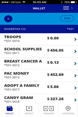 Sharefax Credit Union Mobile Banking screenshot 2