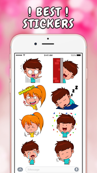 Boy & Girl Stickers screenshot 2