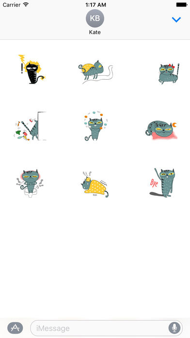 Animated Comic Cat Sticker screenshot 2