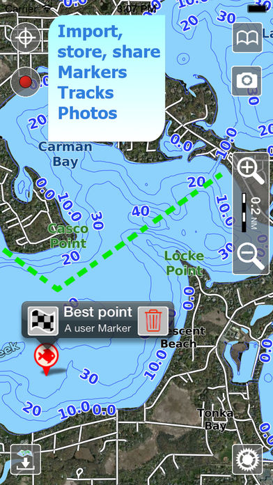 Aqua Map Yukon Lakes GPS screenshot 2
